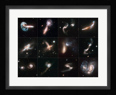 Framed Colliding Galaxies Print