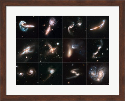 Framed Colliding Galaxies Print