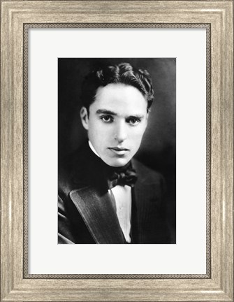 Framed Charlie Chaplin - B&amp;W Print