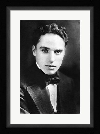 Framed Charlie Chaplin - B&amp;W Print