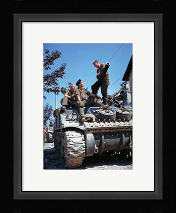 Framed Crew of a Sherman Tank Print