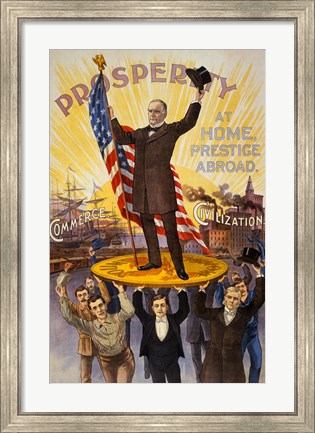Framed William McKinley Campaign Poster Print