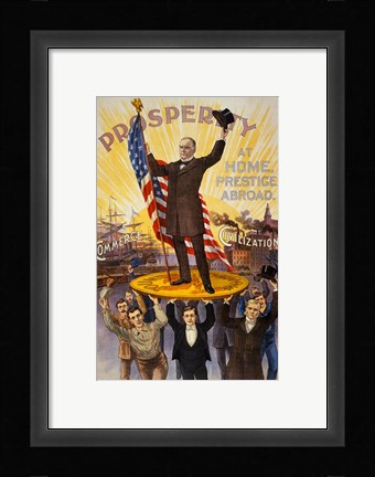 Framed William McKinley Campaign Poster Print