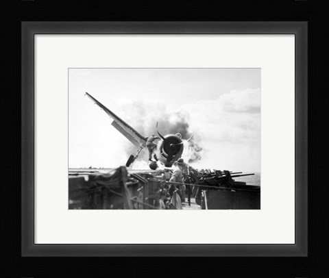 Framed Enterprise Burning Hellcat Print