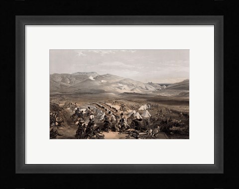 Framed Cavalry at the Battle of Balaklava Print