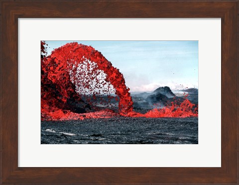 Framed Arching fountain of a Pahoehoe Print