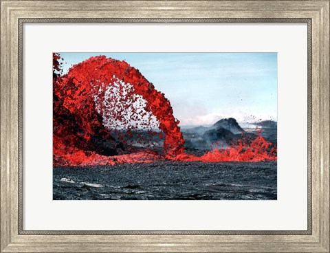 Framed Arching fountain of a Pahoehoe Print