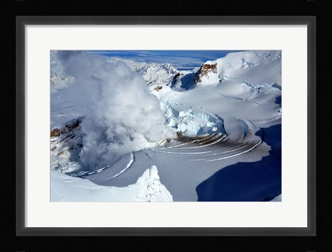 Framed Fumarole on Mount Redoubt, Alaska, USA Print