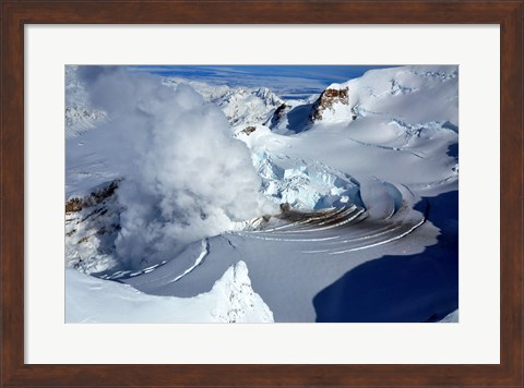 Framed Fumarole on Mount Redoubt, Alaska, USA Print