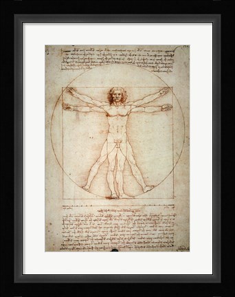 Framed Vitruvian Man Print