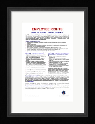 Framed Employee Rights Print