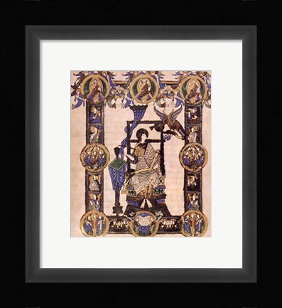 Framed Undertow. Gospel of Grimbald scene: St. John Print