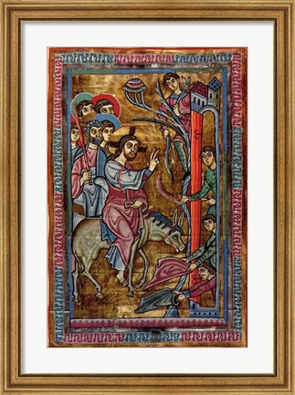 Framed Christ&#39;s Entry Into Jerusalem Print