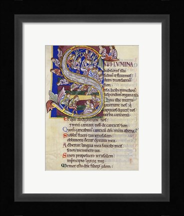 Framed Psalm 136,  Initial S In Albani Psalter Print