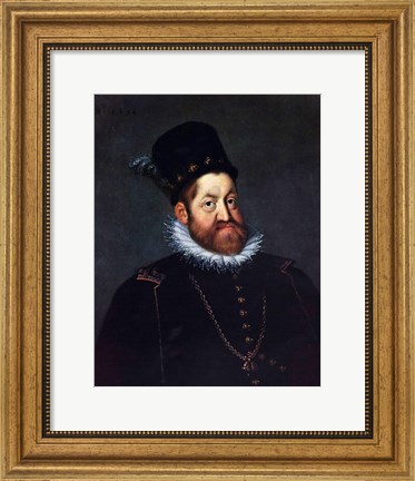 Framed Portrait of Emperor Rudolf II Print