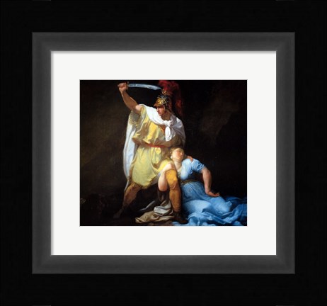 Framed Rhadamistus Killing Zenobia Print
