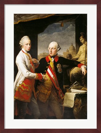Framed Portrait of Emperor Joseph II and his younger brother Grand Duke Leopold of Tuscany Print