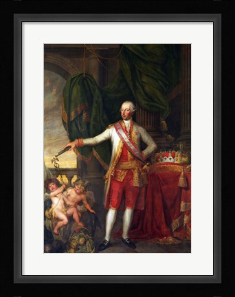 Framed Portrait of the Emperor Joseph II Print
