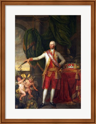 Framed Portrait of the Emperor Joseph II Print