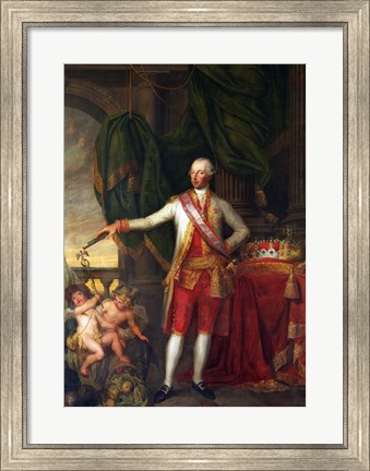 Framed Portrait of the Emperor Joseph II Print