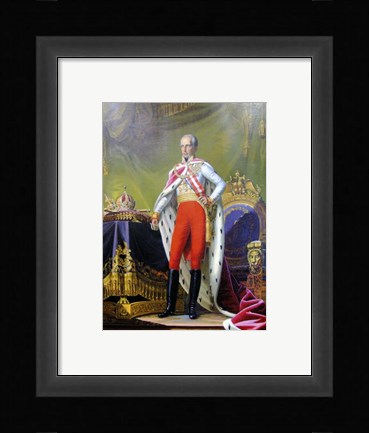 Framed Emperor Franz, a Portrait of King of Hungary Print