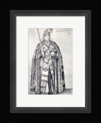 Framed Study for the painting of Charlemagne Print