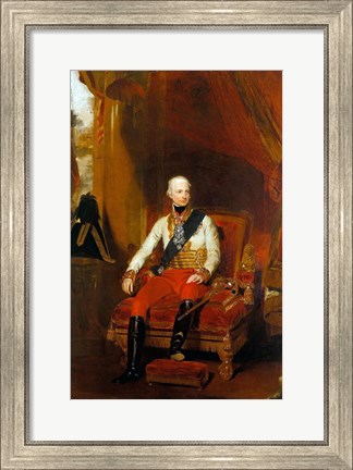 Framed Portrait of Francis I, Emperor of Austria Print