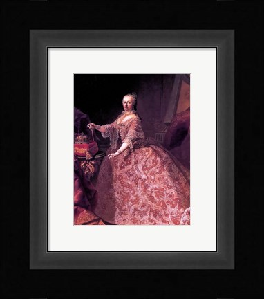 Framed Maria Theresia of Austria at the Age of 35 Print