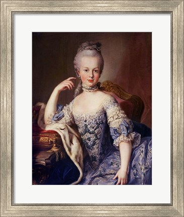 Framed Portrait of Marie Antoinette Print