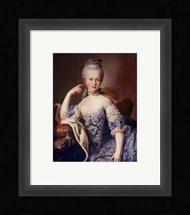 Framed Portrait of Marie Antoinette Print