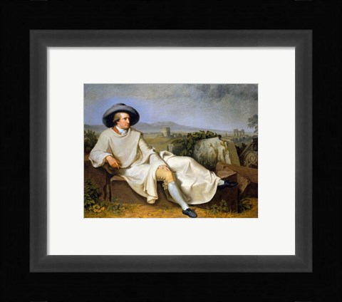 Framed Goethe in the Roman Campagna Print