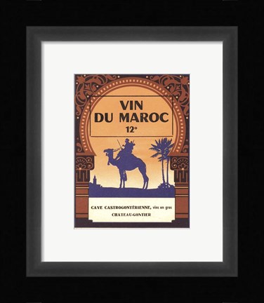 Framed Morocco's Wine Label Print