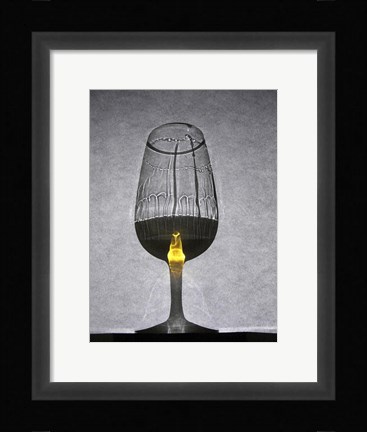 Framed Glass of Wine Print