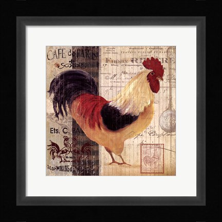 Framed Cockerel I Print