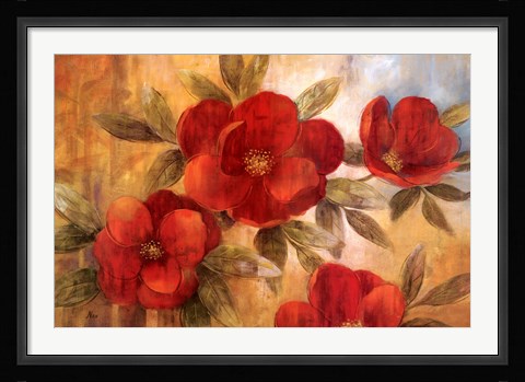 Framed Jardin Rouge I Print