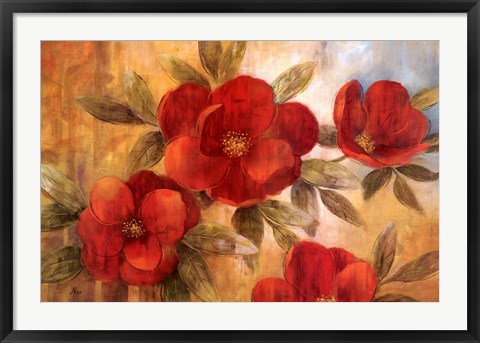 Framed Jardin Rouge I Print