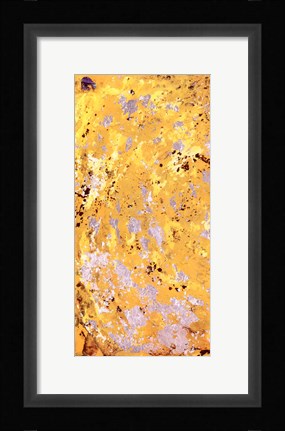 Framed Silvery Yellow I Print