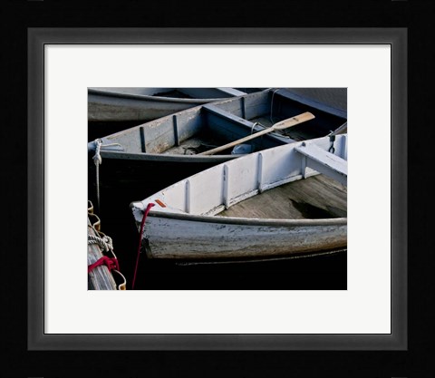Framed Wooden Rowboats V Print