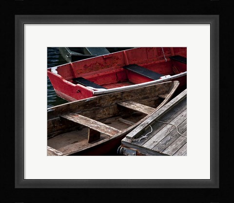 Framed Wooden Rowboats X Print