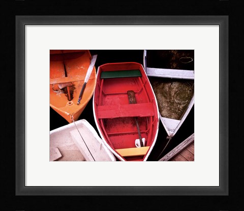 Framed Wooden Rowboats XI Print