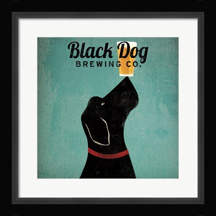 Framed Black Dog Brewing Co Square Print