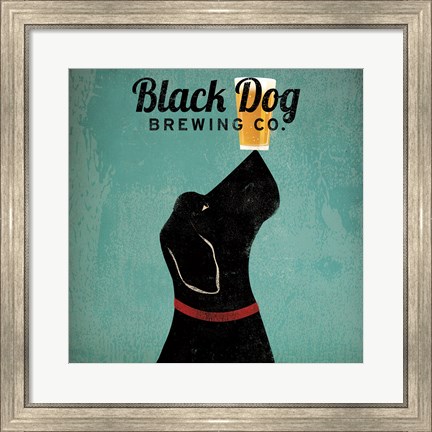 Framed Black Dog Brewing Co Square Print