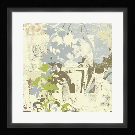 Framed Floral Swhirls III Print