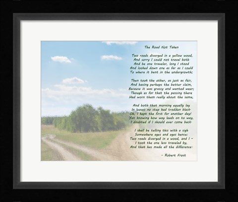 Framed Road Not Taken Landscape Print
