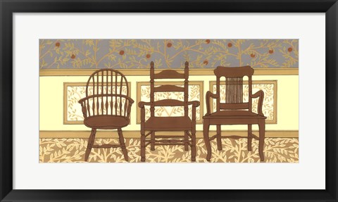 Framed Arts &amp; Crafts Chairs I Print