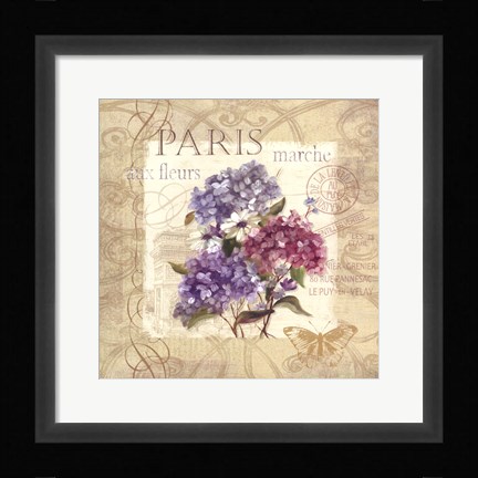Framed Paris Flower Market Print