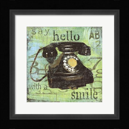 Framed Hello With A Smile Print