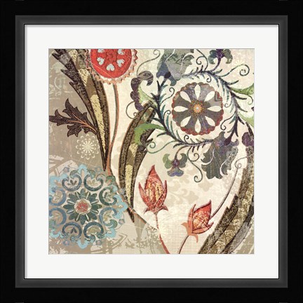 Framed Royal Tapestry I Print