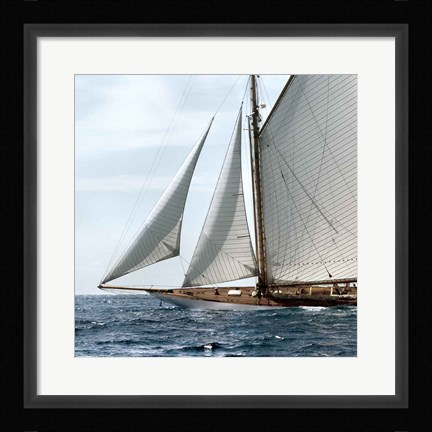 Framed Sailing South B Print