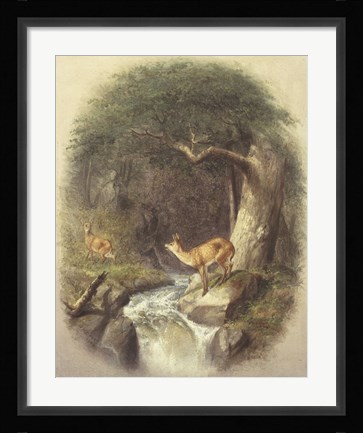 Framed Cautious Crossing Print